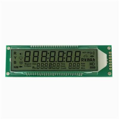 China Monochromatic positive power meter tn energy meter lcd 7 segment digit segment lcd with driver electricity meter lcd ht1621 for sale