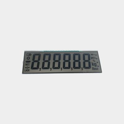 China Factory custom htn 6 digit LCD scale male connectors SHENZHEN positive digit 7 segment lcd display for electronic scale for sale