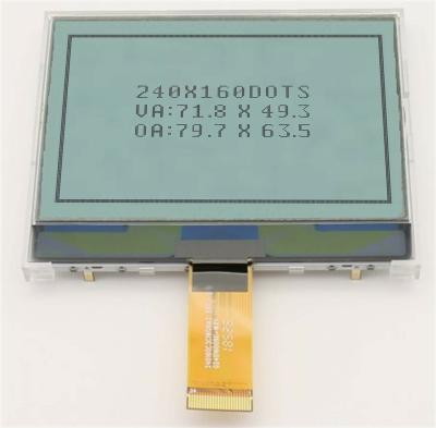 China Graphic LCD Display 240X160 Dot Matrix 240X160 24 Pin FPC 8 Bit Parallel 3.3V LCD Display Module 240160 White LED Light Up LCD fog backlight 71.80(H)X49.25(V)mm for sale