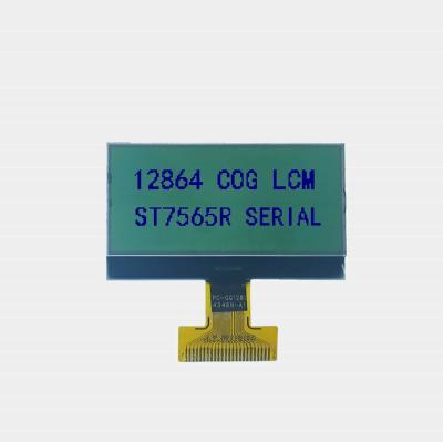 China yellow green lcd driver ST7565R FPC transmissive lcd-display module 128x64-dot-matrix-lcd-china STN 24 pin connectors green yellow 50.6x23.0mm for sale