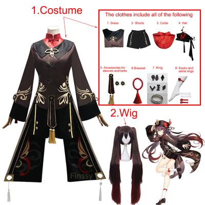 China Costumes Genshin Impact Hu Tao Cosplay Costume Chinese Ancient Costume Halloween Carnival Hutao Clothes For Girls for sale