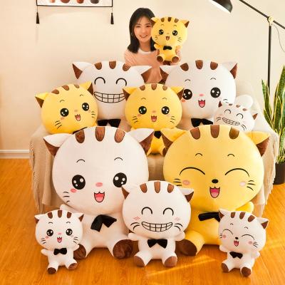 China Fasion 23Cm Pet Cat With Bow Dolls Stuffed Plush Toy Cushion Sofa Pillow Gift Animal Party Decor for sale