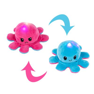 China Creative Fasion 20*10Cm Cartoon Octopus Plush Pillow Reversible Instant Soft Toys For Kids Gift for sale