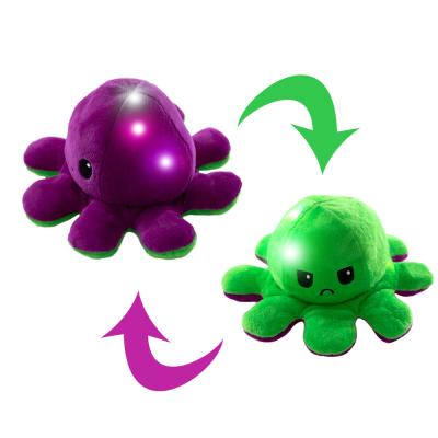 China Fasion 20*10Cm Plush Animal Pillow Cushion Animal Octopus Toys Reversible Cartoon Doll Toy For Kids for sale