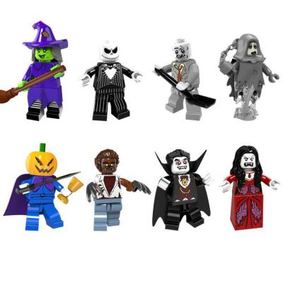 China Toy Feleph Halloween Style Ghosts Horror Electronic Pumpkin Vampira Jarff Eison DIY Figure New Building Block Brick Toys FOR KID for sale