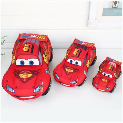 China Decoration Racing Story Doll Red Car Plush Toy Children Model Brother Gift for sale