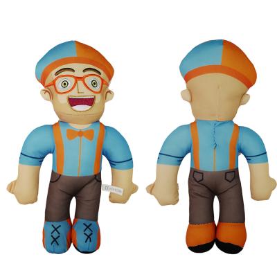 China Wholesale Decoration Spot Children's Enlightenment Program English Blippi Plush Doll Humanoid Plush Doll for sale