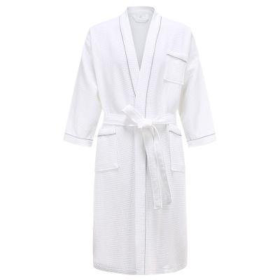 China Long robes wholesale spa massage bathrobe unisex turkish bathrobe waffle white bathrobe for sale