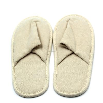 China Slippers Wholesale Hotel Spa Hotel Canvas Slippers Cotton Slippers Sustainable Degradable Eco-Friendly Slippers for sale