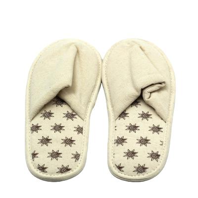 China Slippers Wholesale Hotel Canvas Slipper Indoor Cotton Canvas Slippers Sustainable Degradable Eco-Friendly for sale