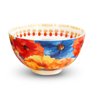 China Disposable hot sale fine bone china custom design 6 inch soup bowl rice bowl bone china for sale