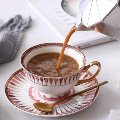 China Viable Bone China Cup And Saucer Fine Hot Selling Fine Bone China Ceramic Personalized Custom Coffee Cup And Saucer for sale