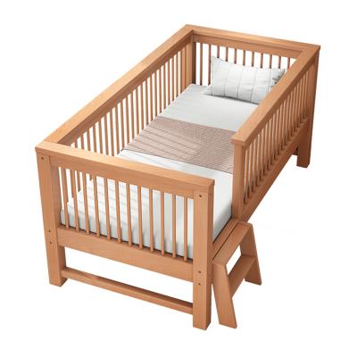 China Solid Wood 6in1 Bedside Sleeper Bedside Crib Cradle Hutch Beech Crib Newborn Infants Toddlers Baby Kids Child Crib for sale