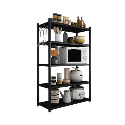 China Factory Outlet Contemporary High Quality Convenient Movable Plastic 5 Tire Kitchenware Storage Rack For Apartment, for sale