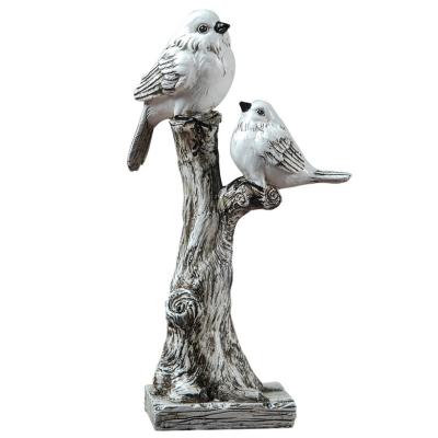 China EU& Creative American Bird Ornaments America Bird and Tree Sculpture Resin Bird Ornaments Crafts with Home Indoor Factory Price for sale