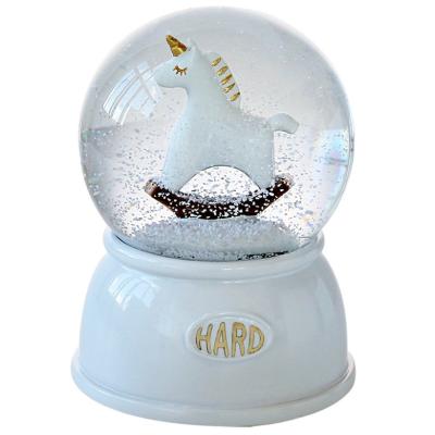 China Wholesale Africa Resin Base With Glass Globe Music Snow Globe Unicorn Snow Globe Creative Gift for sale