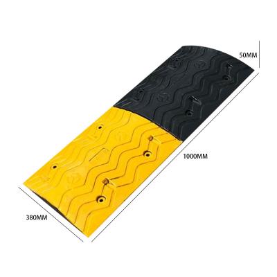 China Durable 1000MM Heavy Duty Round Wavy Rig Safety Rubber Traffic Speed ​​Bump Bump For Sale for sale