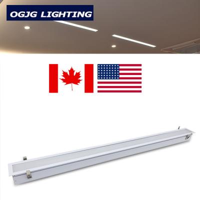 China OGJG Radiator Batten 20w 40w Indoor Dimmable Aluminum Desk Light Fixture Linear Recessed Led Lighting for sale