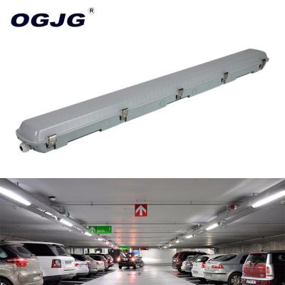 China Staircase/office/school/hospital/supermarket/hotel connectable led tri-proof light/OGJG dlc microwave detector tube ip65 water proof indoor waterproof linear fixture for sale