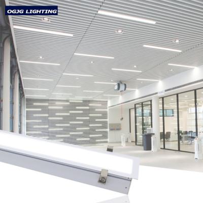 China Replaceable Led Strips OGJG Indoor Stair Office Wall Ceiling Emergency Battery Linear Fixtures Led Batten Recessed Light for sale