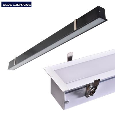 China Replaceable Led Strips OGJG Ceiling Wall Recessed Hanging Linear Led Light Fixture For Office for sale