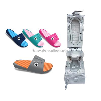 China HUAZHIDA Aluminum PVC Slipper Mold For PVC Shoes Making Machine PVC Servo Control Air Blow Molding for sale