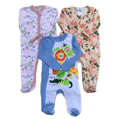 China Remnant 100% cotton baby frogsuit jumpsuit apparel OVERALL FOR SALE COTTON footie BABY ROMPERs infant for sale