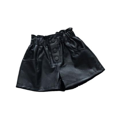 China 2021 Kids Girls Spring Baby Shorts Spring Leather Breathable Baby Clothes Sassy Winter P4344 Thick Mid Waist for sale