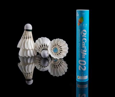 China Wholesale QiCaiYu factory OEM production professional training badminton shuttlecock badminton airplane training shuttlecock for sale