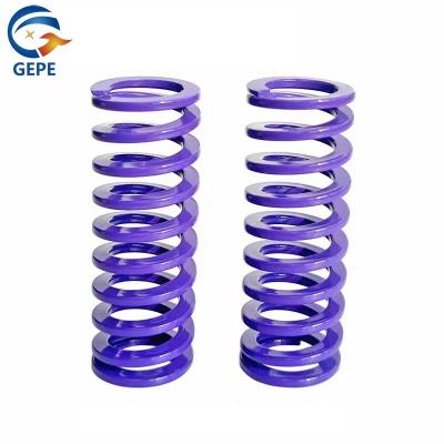 China GEPE 55CrSi Purple Coil Compression Springs, hoge sterkte Vlak rechthoekig veer Te koop