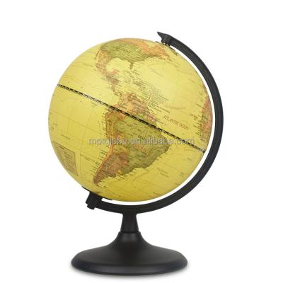 China 20cm Desktop 8inch Brass Globe Globes Earth Political Decorative Metal Globe Brass Antique for sale