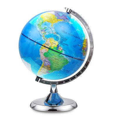 China Physical 25cm 10inch World Globe Home and Office Table Decor Plastic Educational Rotating Earth Globe for sale