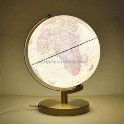 China Education Night Lamp Globe With Metal Bracket Light World Desktop Luminous Globe for sale