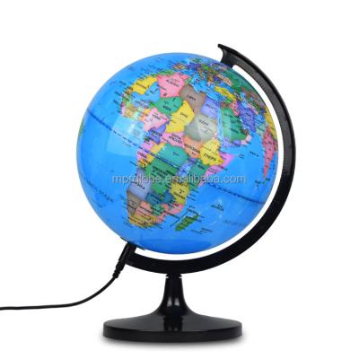 China Political Education Teaching Plastic World Globe 32cm Illuminated Globe for sale