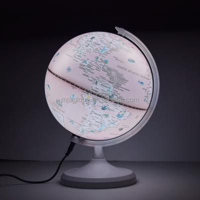 China 20cm Education Geography 8inch Kids Gifts World Map Table Lamp Globe Led Light for sale