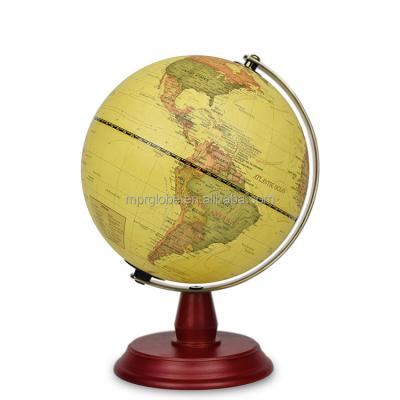 China European English Style Decoration Room Home Furniture Retro Political Function Globe World Map Solid Wood Globe for sale