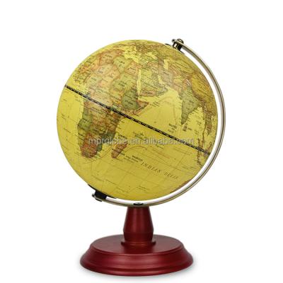 China 20cm 8inch Political World Globe With Wooden Base Globe For Geography Education World Globe for sale