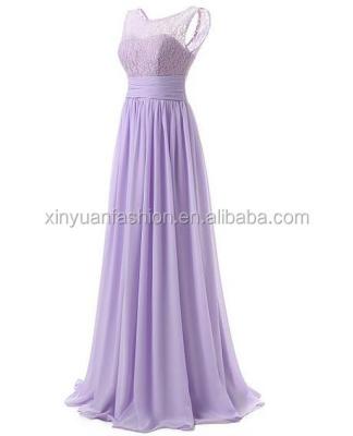 China Long Wedding Prom Dress Bridesmaid Dress Lace Chiffon Evening Dress Anti-static for sale