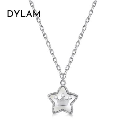 China New Arrival Dylam CLASSIC Cute High Quality Classic Beautiful In Stock No MOQ S925 Sterling Silver Star Pendent Women's Necklaces for sale