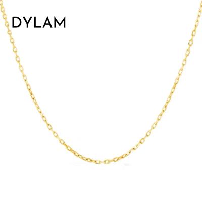 China Dylam Minilistic Ins Style S925 Sterling Silver Dainty Chain Link Pure Thin Direct Lead Free Nickel Free Necklace for sale