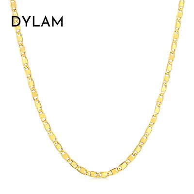 China CLASSIC Dylam Wholesale Silver Chain Cadena Kolye Cuban Chain Necklace 925 18K Jewelry Hip Hop Gold Plated Chain For Women Men for sale