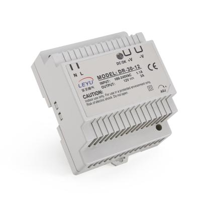 China LED Lighting AC Input DC Output Din Rail Switch Mode Power Supply DR-30-24 30w 24volt Industry Power Supply for sale