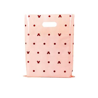 China Custom Logo Shopping Plastic Clothing Die Cut Moisture Proof Packaging Bag for sale