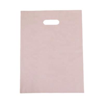 China Customized Bag Moisture Proof Carry Plastic Shopping Bag Reusable Foldable Logo Pink Die Cut Handle for sale