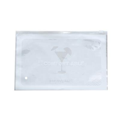 China EVA Translucent Plastic Bags Custom Moisture Proof Logo Frosted Poly Zipper Bags for Socks Packing for sale