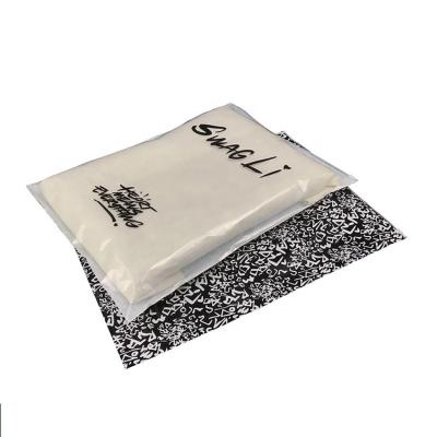 China 2023 wholesales custom printed zipper plastic bag frosted clear plastic moisture proof for clothing packaging for sale