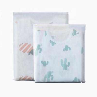 China Matte Clothing Bags Custom Printing Logo Clothes Moisture Proof T-shirt Resealable Swimwear Frosted Zipper Bags for sale