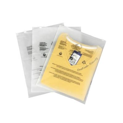 China Popular Custom Size Zipper Packaging Clear Frosted Plastic Bag Moisture Proof With Choking Warning Bags for sale