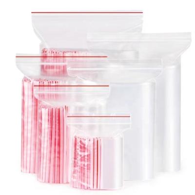 China Different Size Moisture Proof Sealed LDPE Bag Clear Food Packaging PE Ziplock Bag Plastic Ziplock Bag for sale