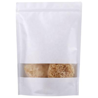 China 2023 Moisture Proof Packaging White Paper Bag Stand Up Pouch Package Zipper Packaging Bag For Coffee for sale